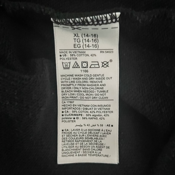 Old Navy Girls “Find Your Happy” Pullover Tunic Hoodie, Size XL (14-16) - Picture 8 of 9